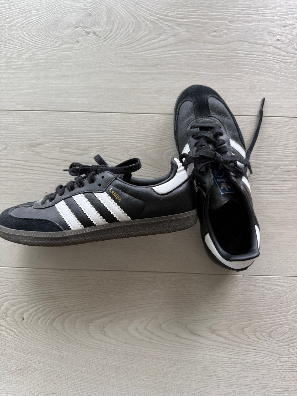 adidas Samba Men’s Black and White Leather Sneakers